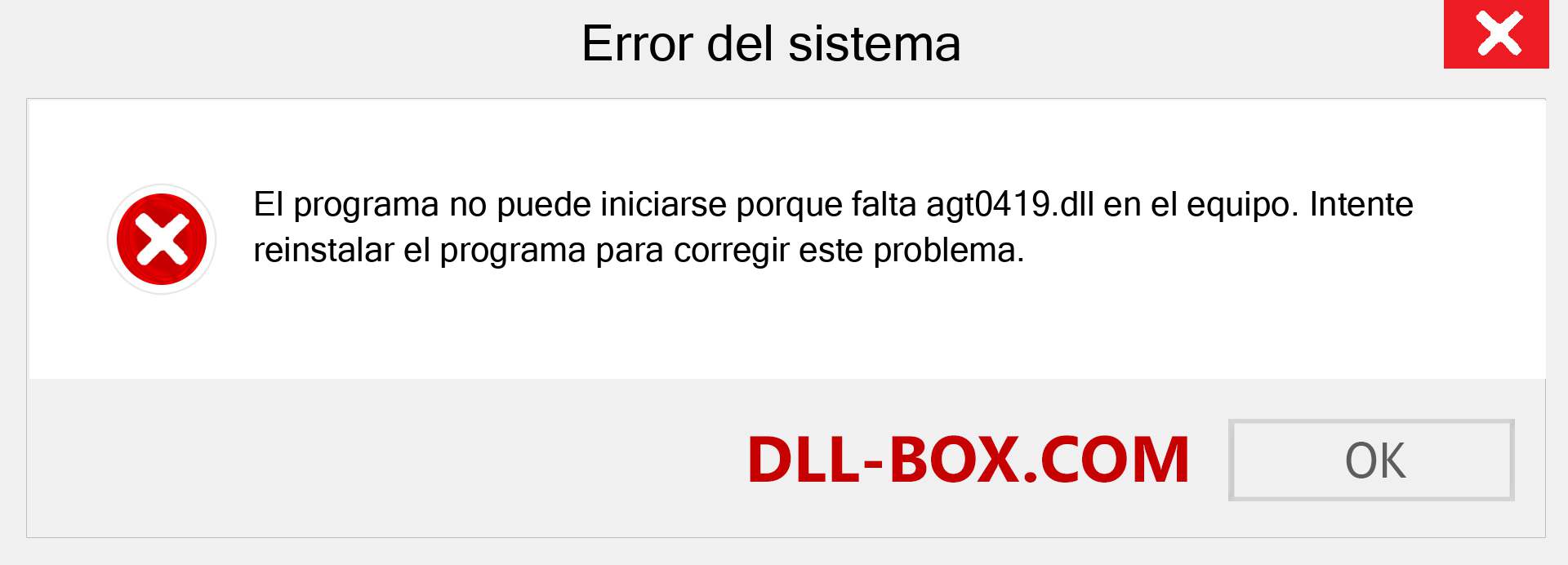 ¿Falta el archivo agt0419.dll ?. Descargar para Windows 7, 8, 10 - Corregir agt0419 dll Missing Error en Windows, fotos, imágenes